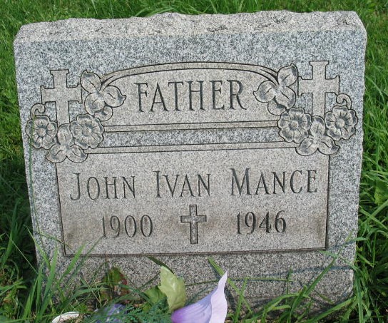 John Ivan Mance tombstone